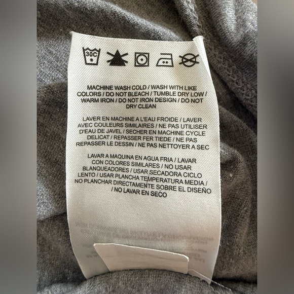 Nike NFL Denver Broncos Women’s 3/4 Sleeve Raglan Tee Small Gray/Orange - Picture 2 of 5